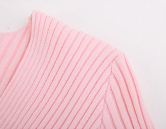 Blusa Tejida Escote V Manga Corta - Image 8