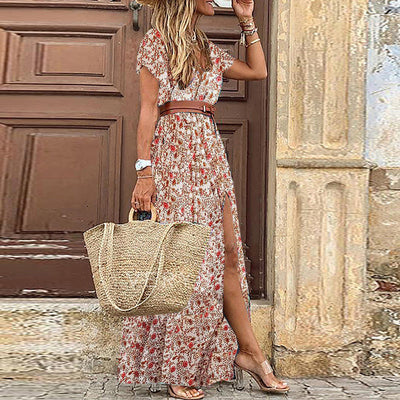 Vestido Floral con Escote en V Simiya - Image 2