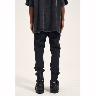 Jeans Slim Acampanados Retro Elásticos para Hombre - Diseño Trendy con Botones - Image 4