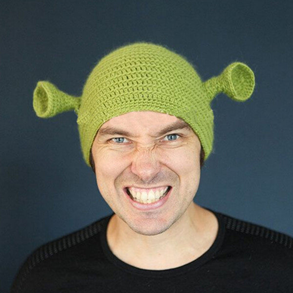 Gorro de Lana Tejido con Diseño Divertido y Creativo