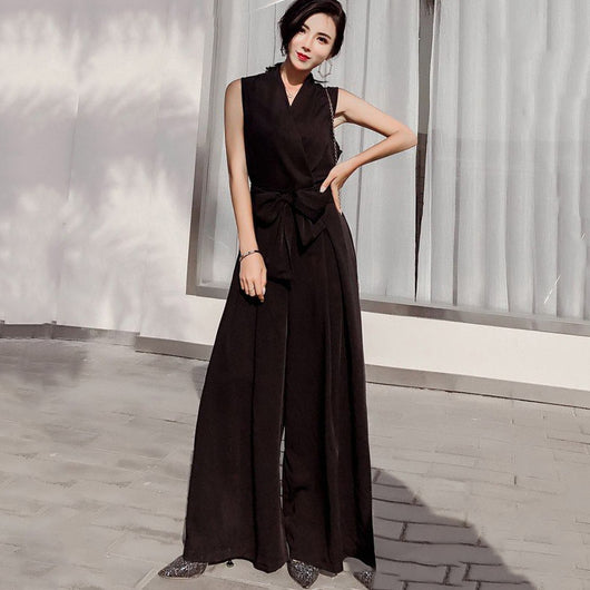 Jumpsuit Elegante con Escote en V y Moño - Image 31
