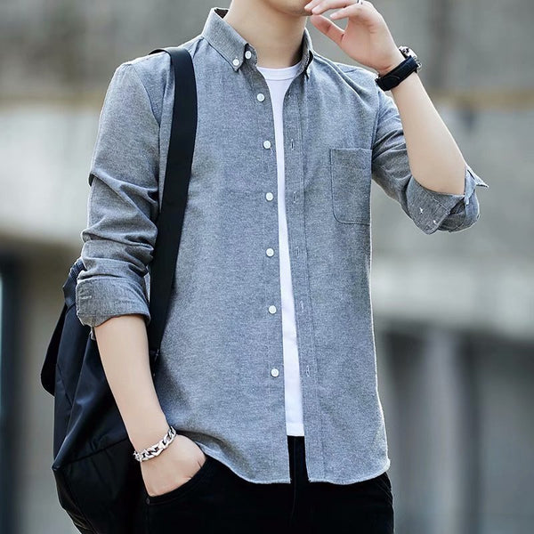 Camisa Casual Slim Fit de Tela Oxford para Hombre