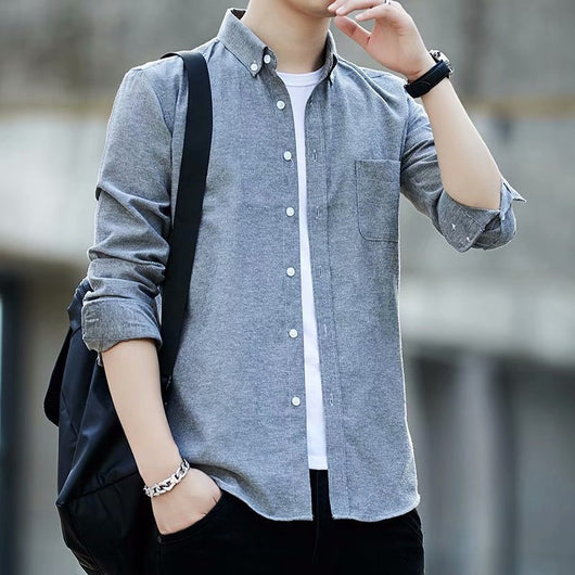 Camisa Casual Slim Fit de Tela Oxford para Hombre