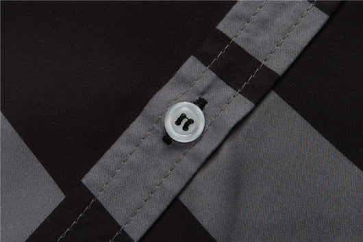 Camisa de Manga Corta con Estampado Personalidad para Hombre - Image 7