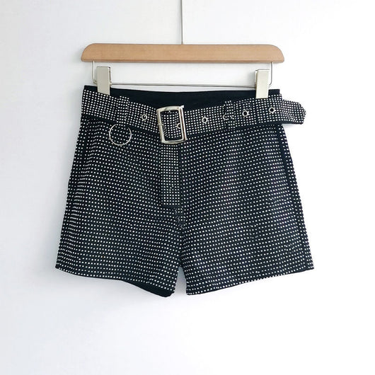 Shorts Vaqueros Elásticos con Diamantes para Mujer - Ajuste Slim - Image 6