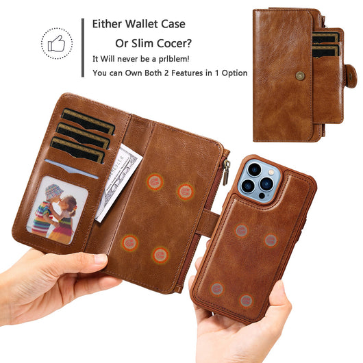 Funda Cartera Magnética para 16 Móviles - Protección Retro Multifunción con Ranuras para Tarjetas - Image 25