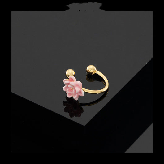 Aretes Clip Flor Chapados en Oro Real - Lujo Accesible y Estilo Delicado - Image 7