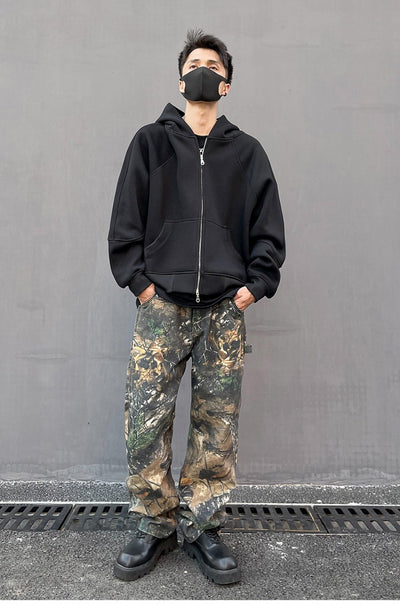 Jeans Hombre Patrón Camuflaje Árbol Corte Recto Oversize - Image 6