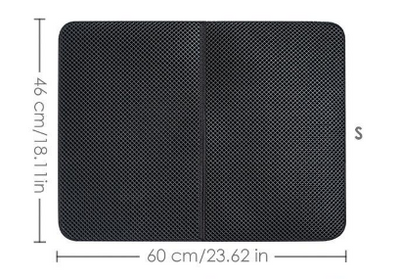 Tapete Atrapador de Arena para Gatos - Doble Capa Impermeable Antideslizante - Image 7