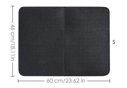 Tapete Atrapador de Arena para Gatos - Doble Capa Impermeable Antideslizante - Image 7