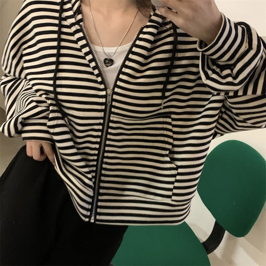 Sudadera Holgada a Rayas con Estilo Relajado - Image 18