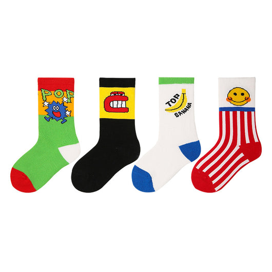 Calcetines Infantiles Deportivos con Letras - Estilo Street Sports - Image 10