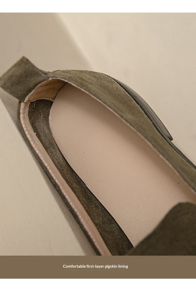 Zapatos Planos Mujer Otoño con Tacón Grueso y Punta Baja - Image 11