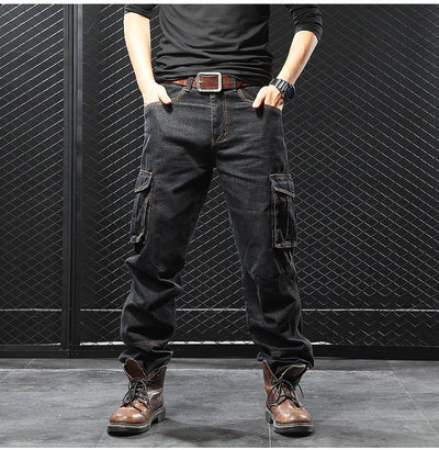 Pantalones Cargo Rectos Holgados Talla Grande para Hombre - Image 11