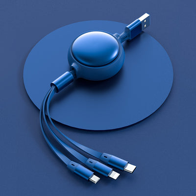 Cable USB 3 en 1 Retráctil - Micro USB, Type C y Lightning 2.4A - Image 12