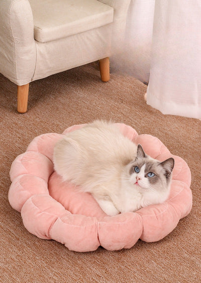 Cama Nido Doble Cara para Perros y Gatos 50x50cm - Diseño Pétalos Multicolor - Image 13