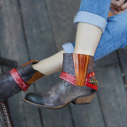 Botas Vaqueras Artesanales con Acabado Esmerilado para Mujer - Image 12