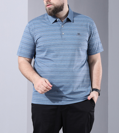 Camiseta de Manga Corta para Hombre Talla Grande con Brillantes Decorativos - Image 5