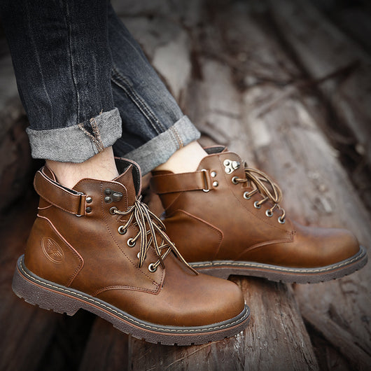 Botas de Cuero Casuales Mid-cut para Hombre - Image 17