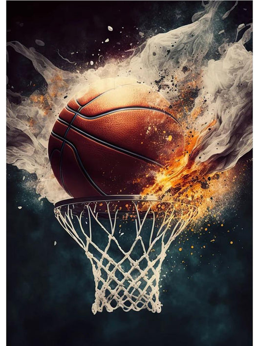 Póster Colorido: Astronautas Jugando Baloncesto en el Espacio - Image 5