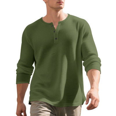 Camiseta Manga Larga Henry Estilo Retro - Image 35