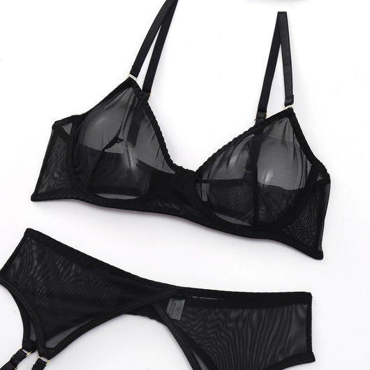 Conjunto de Lencería Sexy con Cinturón de Ligas de Tres Piezas - Image 24