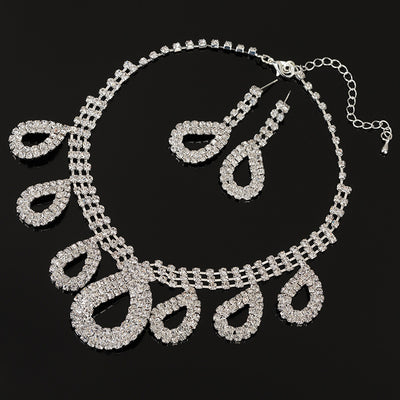 Conjunto de Joyas Nupciales Coreanas: Collar y Aretes para Novia - Image 10