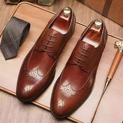 Zapatos Formales de Punta Fina para Hombre - Estilo Británico Elegante - Image 3