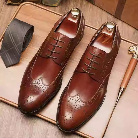 Zapatos Formales de Punta Fina para Hombre - Estilo Británico Elegante - Image 3