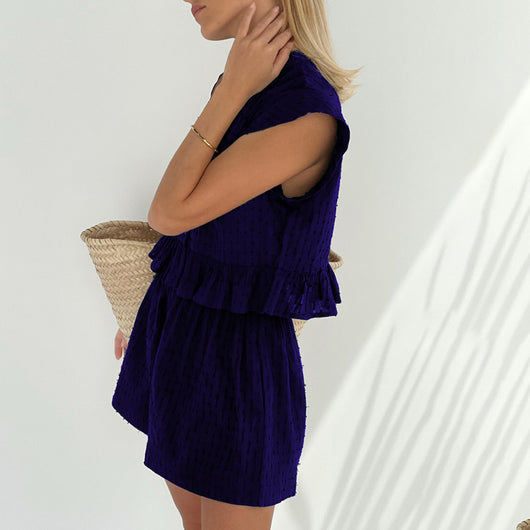Conjunto de Verano Jacquard: Camisa y Shorts de Manga Corta - Image 15
