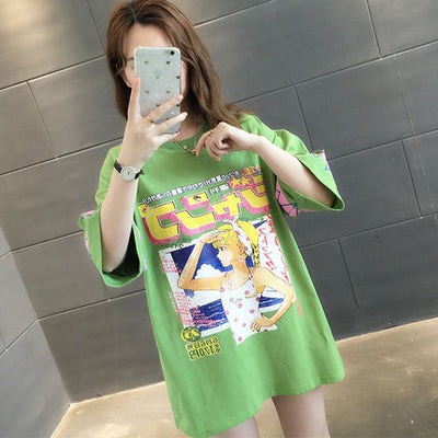 Playera Suelta de Algodón para Mujer - Estilo Casual Trendy - Image 3