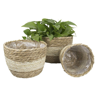 Macetero Tejido de Fibra Natural con Soporte para Plantas - Image 5