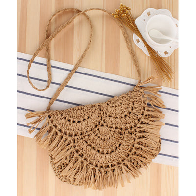 Bolsa Tejida de Playa - Mensajero Casual Trendy para Mujer - Image 11