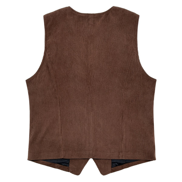 Chaleco de Pana para Hombre con Bolsillos de Patchwork y Chaqueta Exterior