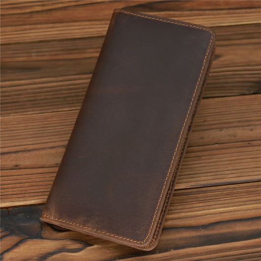 Billetera Larga de Cuero Crazy Horse para Hombre - Image 11