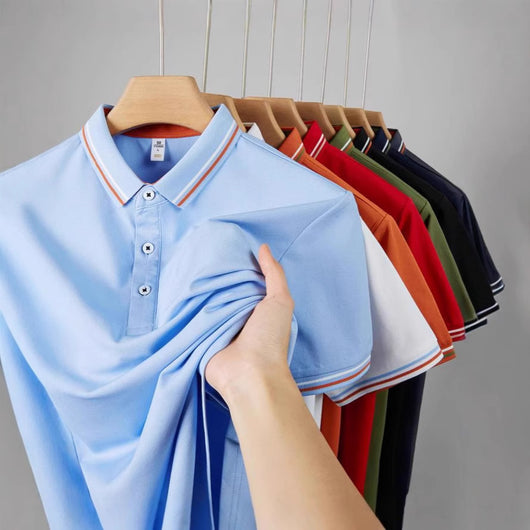 Polo de Algodón para Trabajo con Cuello y Mangas Cortas - Image 2
