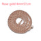 Classique Corde Cha Ne Hommes Collier Largeur Rose Dorado 4mm51cm