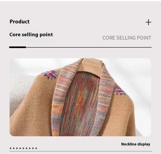 Rebozo Étnico Geométrico Pop con Borlas Artesanales - Image 28