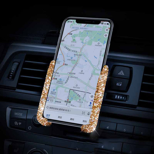 Soporte Vehicular para Celular con Salida de Aire y Detalles Diamantados - Image 2