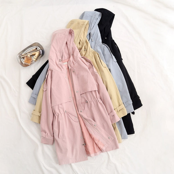 Impermeable Tipo Trinchera para Mujer - Cortaviento Moderno