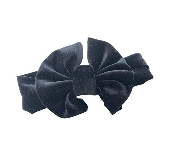 Turbante Terciopelo para Bebé y Niña con Lazo - Cinta para el Cabello Fotografía