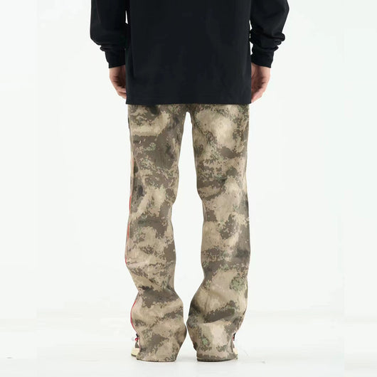 Pantalón de Trabajo Retro Camuflaje Cintura Alta Corte Recto - Image 14