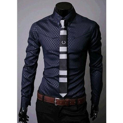 Camisas Ajustadas para Hombre con Diseño de Cuadros y Rayas Premium - Image 9