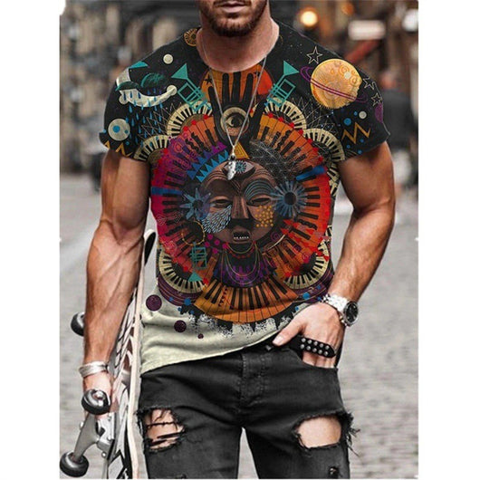 Camiseta Casual Cuello Redondo Manga Corta Diseño 3D Digital - Image 10
