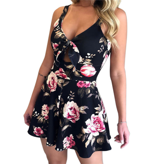 Jumpsuit Suelto con Moño en el Pecho y Tirantes Estampados - Image 21