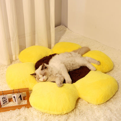 Nido Redondo Floral para Gatos - Cama Térmica Acogedora Todo Clima
