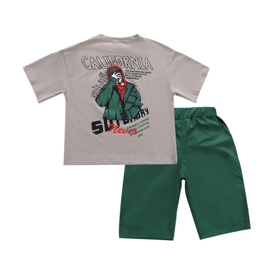 Conjunto de Dos Piezas de Algodón para Niños - Manga Corta Ligera - Image 2