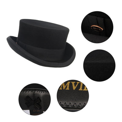 Sombrero de Fieltro de Lana Tipo Cilindro - Unisex para Mago y Eventos - Image 3