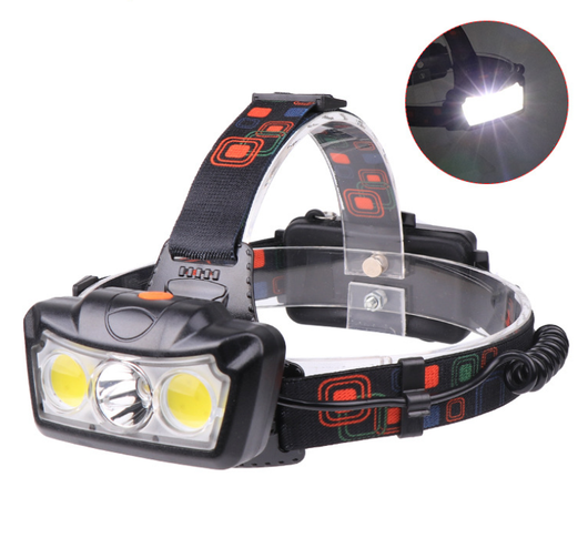 Linterna Frontal LED COB T6 de 3 Lámparas - Visión Ultra Clara - Image 5