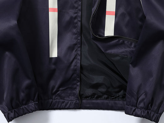 Chaqueta Trench Casual de Hombre con Estampado a Rayas - Image 14